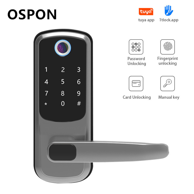 Cross-border bedroom fingerprint lock, universal lock, IC card lock, graffiti WiFi, apartment rental, password lock, mobile phone remote control details Picture