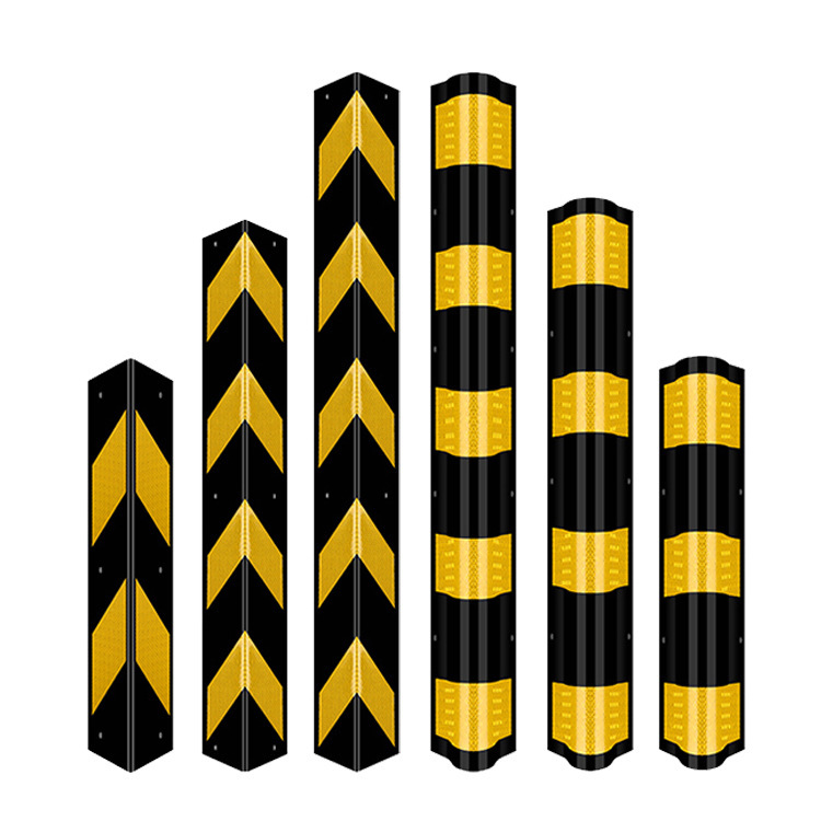 Right-angle Garden rubber and plastic corner protectors 80 to 100cm underground garage rubber corner protectors reflective anti-collision protective strips Application Scenario