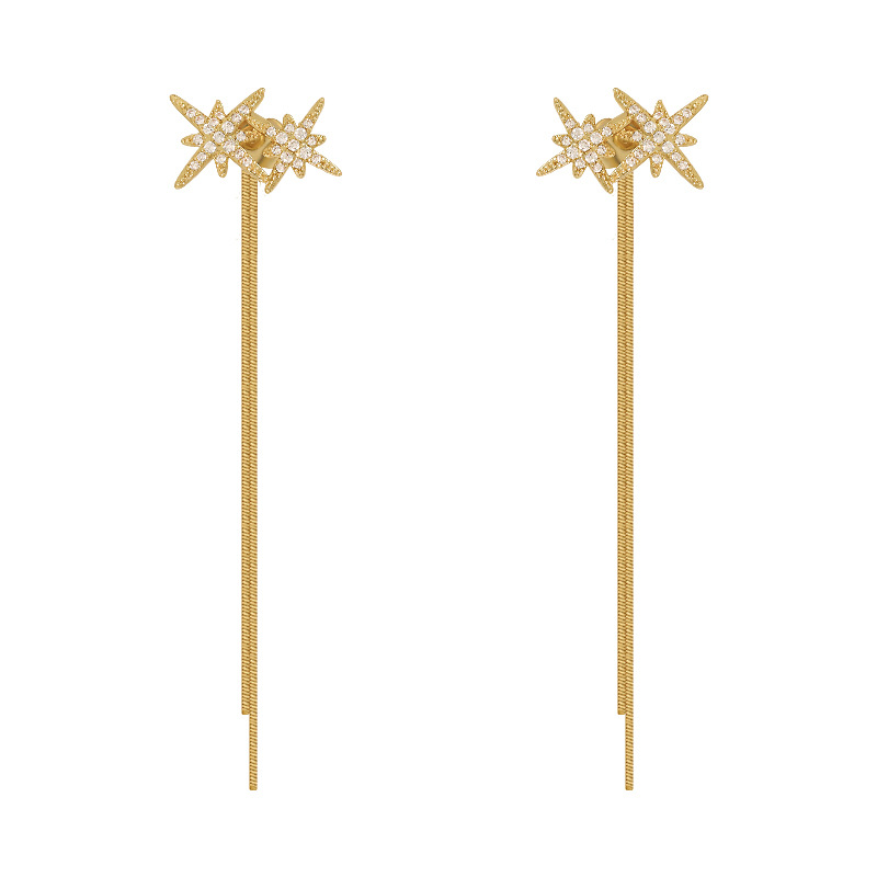 Tassel Earrings High-Grade Sense Wholesale Temperament Long Earrings Fashion Retro 925 Silver Needle Earrings Light Luxury Women Item Picture