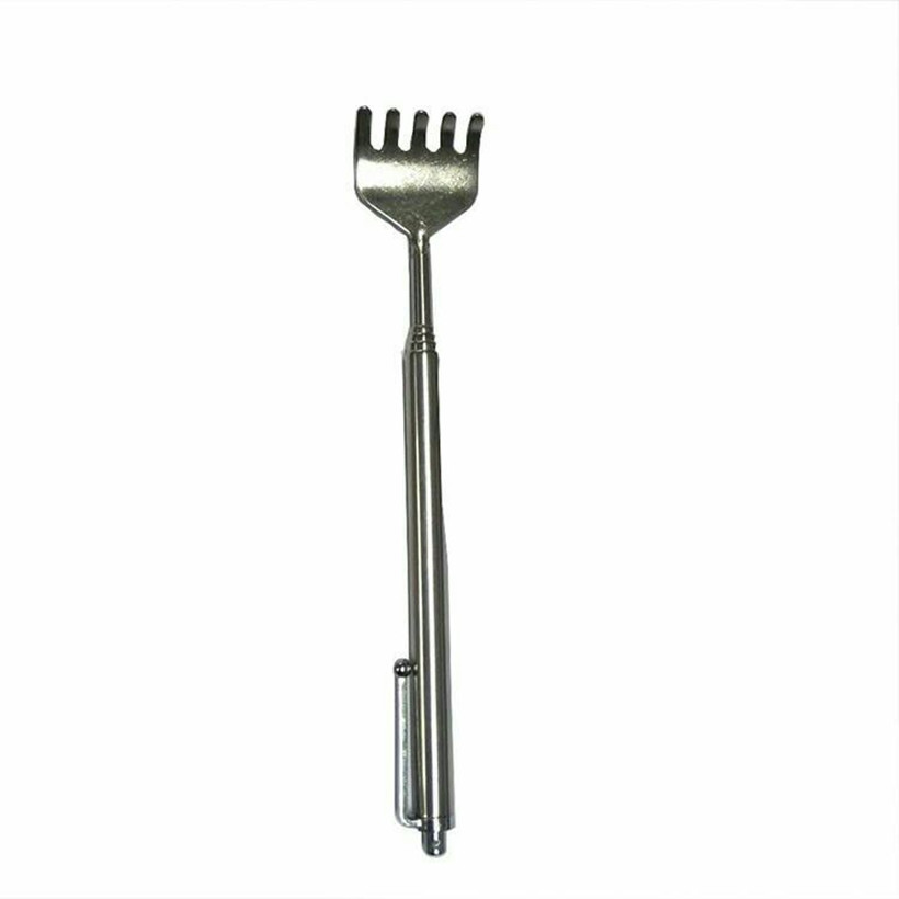 All-steel handle five-section, no need to ask for help, stainless steel itch-scratching rake, telescopic itch-scratching, elderly joy, filial son hand scratch-back device wholesale Item Picture