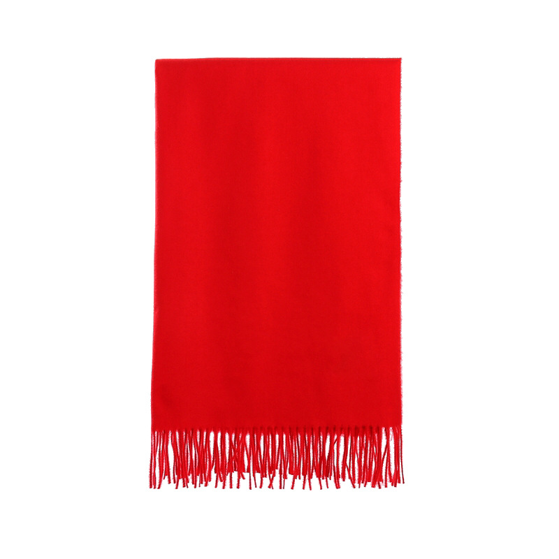 Red Scarf Custom Printing Logo Embroidery Annual Meeting Big Red Scarf Classmates Reunion Chinese Red Cape Printing Item Picture