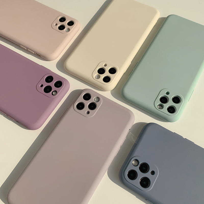 ins liquid premium grey iphone16 case 13 Suitable for 11 Silicone 14pro solid color X/12 soft 15 Application Scenario