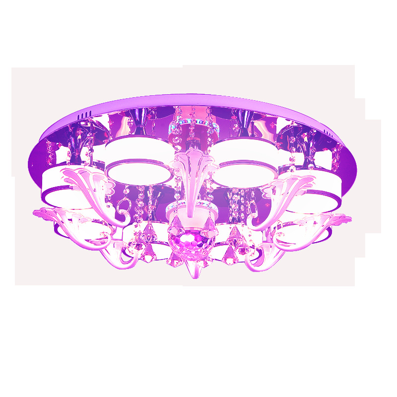 New Bluetooth living room lamp, elegant, simple and modern. Hall crystal lamp, remote-controlled seven-color bedroom music lamp, 2023 Item Picture