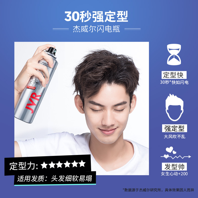 Jerwell Hair Spray Styling Men's Hair Gel Broken Hair Styling Long-Lasting Fluffy Moisturizing Fragrance Female Hair Products Application Scenario