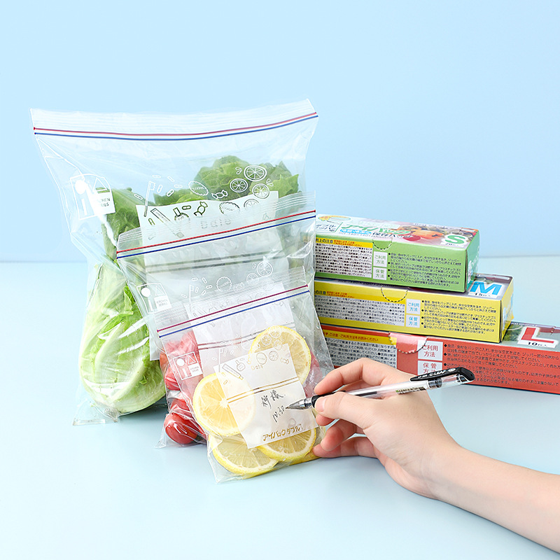 Household food sealed bags, vegetable refrigeration storage bags, box-packed refrigerator preservation bags, thickened food sealed portioning bags details Picture