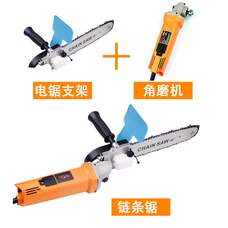Angle grinder to electric chain saw to electric saw conversion head, household handheld mini logging saw, garden saw, electric saw Specification image