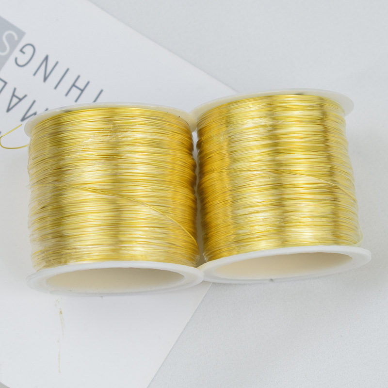 【 100 meters per roll 】 Large roll of color-preserving copper wire. The copper wire does not fade or oxidize. Handcrafted ancient-style diy hair accessory Specification image