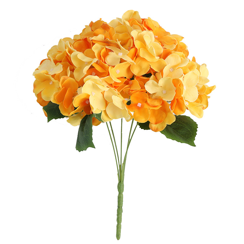 Mallorca Artificial Flower 5 Head Silk Hydrangea Cloth Home Decoration Wedding Fake Flower Wall Arrangement Bouquet 5 Forks Large Hydrangea Item Picture