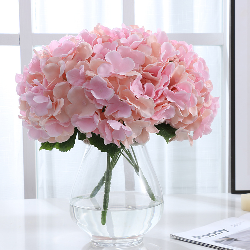 Mallorca Artificial Flower 5 Head Silk Hydrangea Cloth Home Decoration Wedding Fake Flower Wall Arrangement Bouquet 5 Forks Large Hydrangea Application Scenario