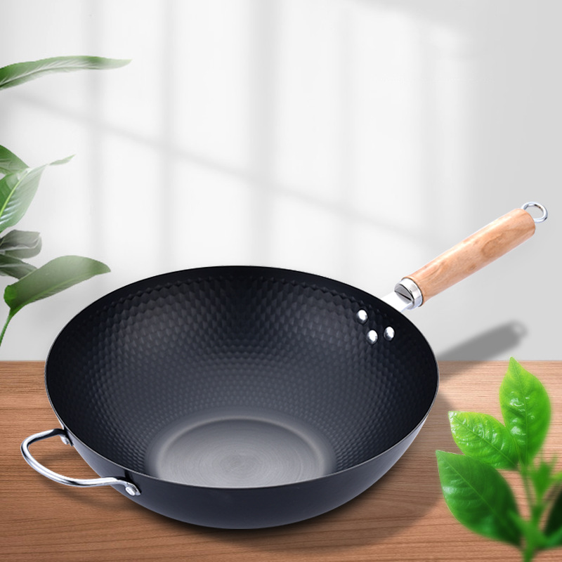 Factory wholesale Good Companion Japanese iron woks, non-stick physical woks, uncoated iron woks, gift woks, one-piece consignment