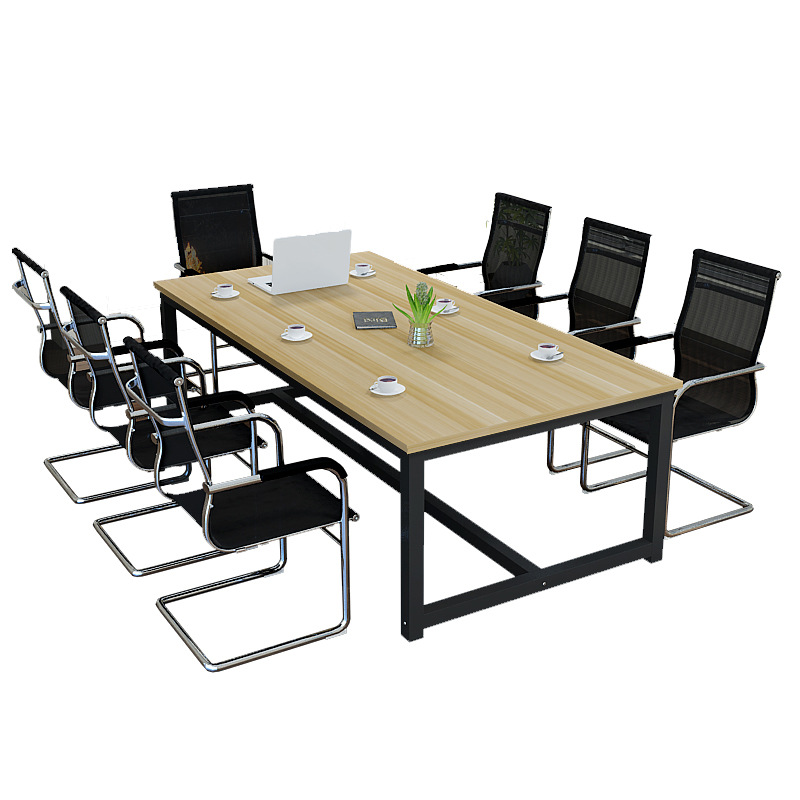 Simple and modern conference table, long table, training and negotiation table and chair combination, conference room, rectangular, simple and reinforced large table Item Picture