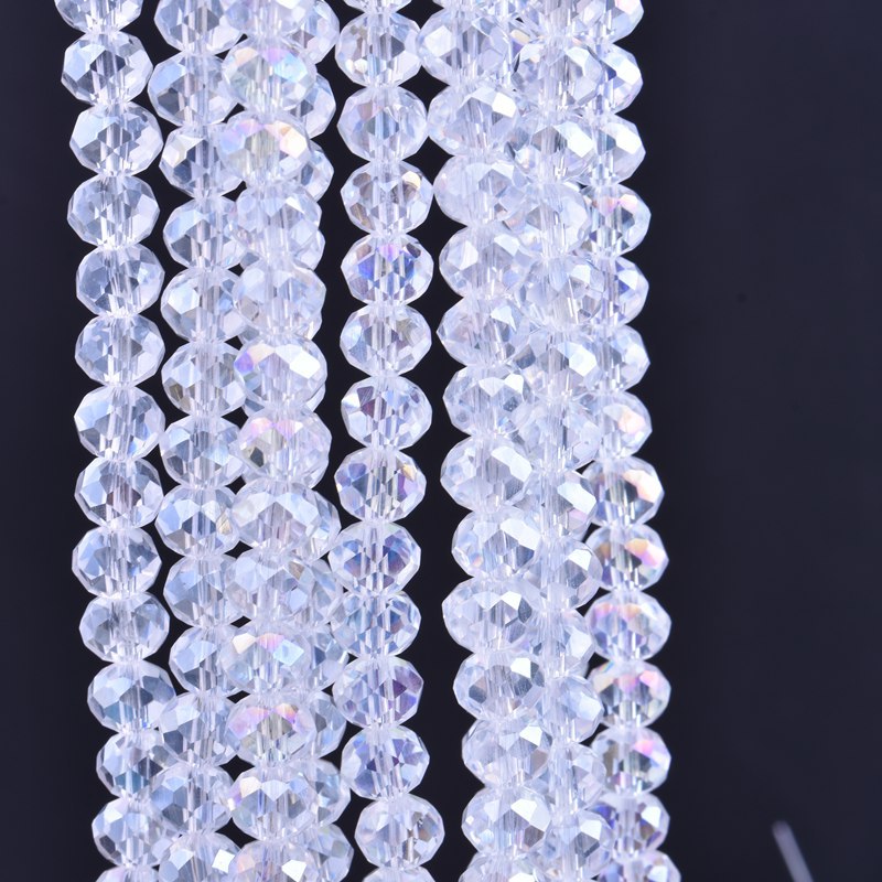 Stock Supply Of Diy Jewelry Accessories Crystal Loose Bead Ab Color Flat Bead Wheel Bead 4Mm A Whole String Of 12 Wholesale Materials Application Scenario