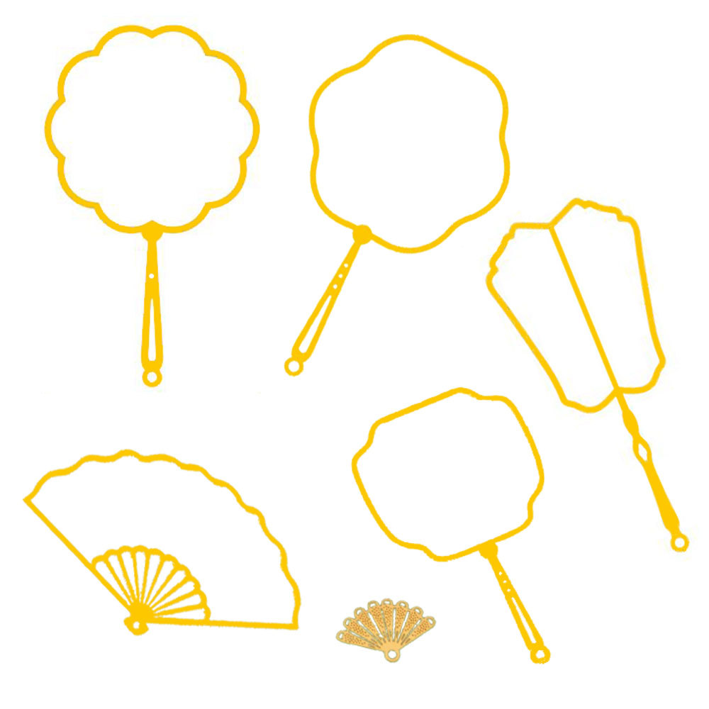 Custom-made metal hollowed-out frame bookmarks, Chinese-style folding fan embroidered frame bookmarks, exquisite and diverse bookmark customization