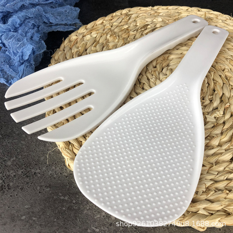 商用加厚超大饭勺不粘饭餐饭店食堂打饭铲五指塑料盛饭松加大饭铲