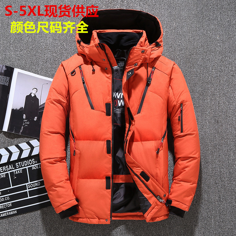 Cross-border exclusive 2025 new men's down jackets, slimming, thickening and plus-size, a trend of men's youth winter coats