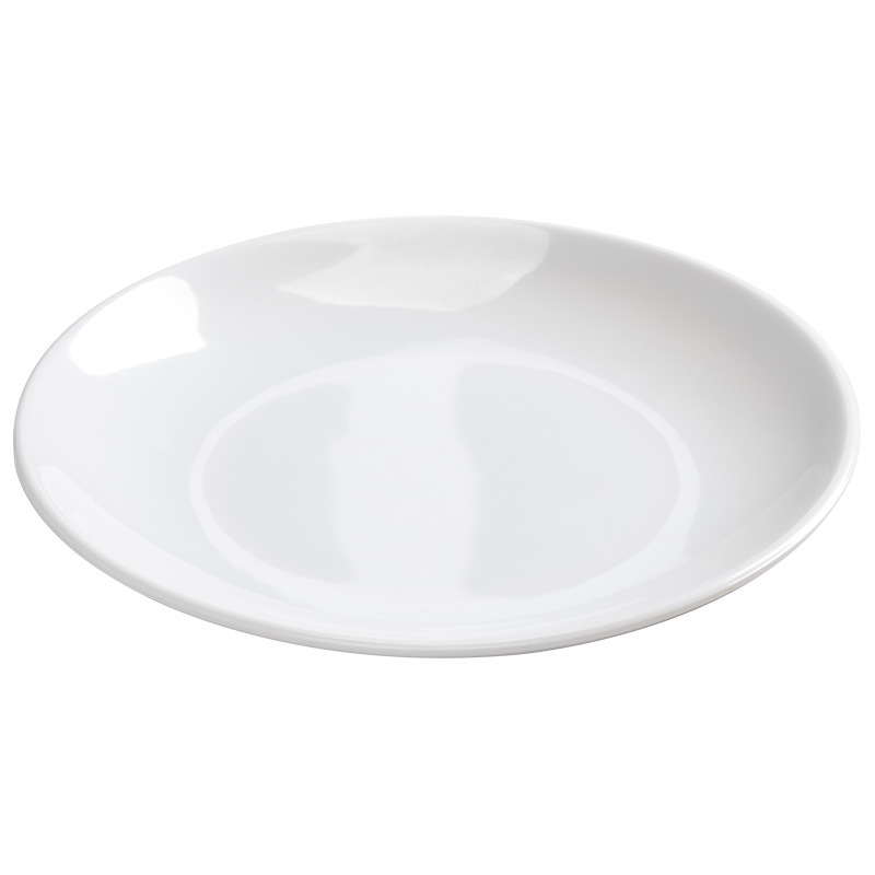 White plate melamine tableware disk Flat plate Plastic plate Western plate Commercial plate plate plate plate plate plate plate bone plate wholesale Item Picture
