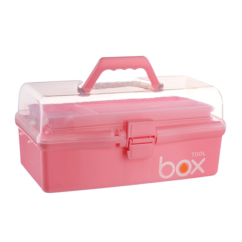 Household medicine box size multi-layer emergency medical box Nail art painting toolbox portable storage box Item Picture