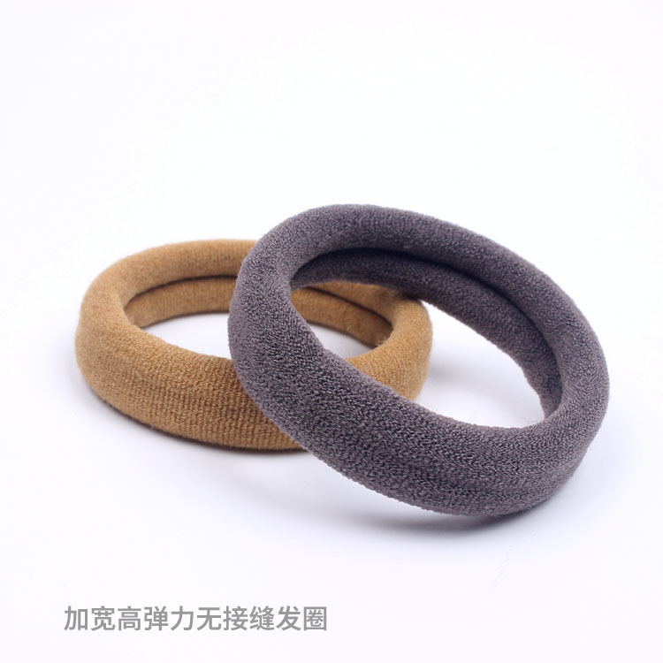 20条桶装无接缝发圈韩版百搭针织毛巾圈发绳无痕不伤发高马尾头绳
