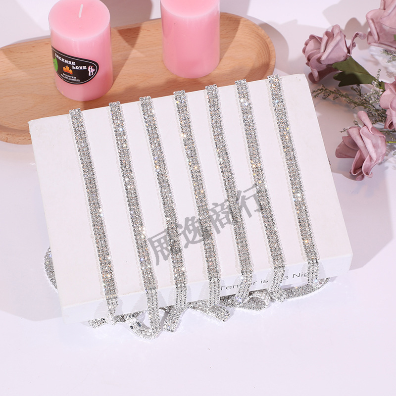 New Color Code Chain All Matching Rhinestone Chain Dress Code Chain Diy Jewelry Accessories Clothing Accessories Wholesale Application Scenario