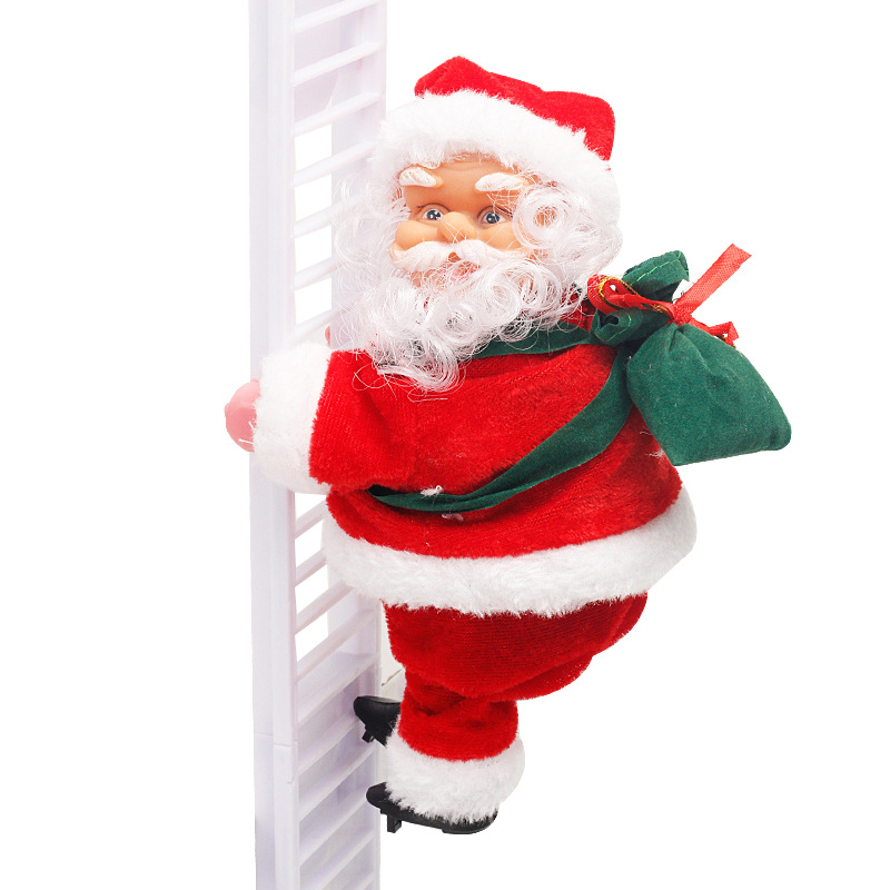 Cross-border best-selling electric Santa Claus climbing stairs, electric ladders, and Christmas toys