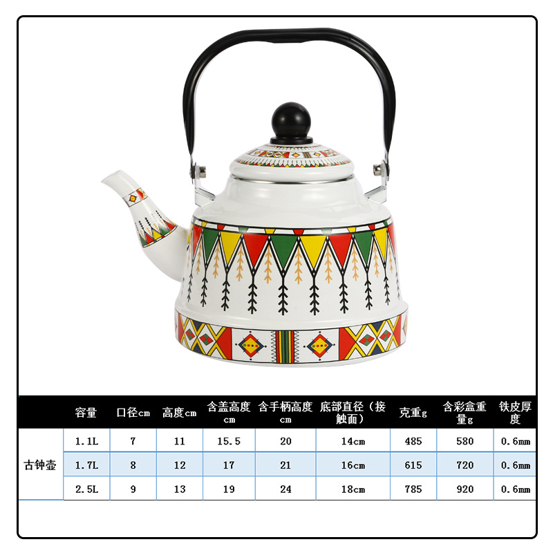 Export European And American Quality Enamel 2.5L Teapot Enamel Kettle Enamel Kettle Aliexpress Specially For Induction Cooker Item Picture