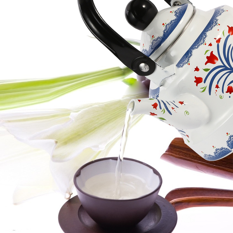 Export European And American Quality Enamel 2.5L Teapot Enamel Kettle Enamel Kettle Aliexpress Specially For Induction Cooker Specification drawing