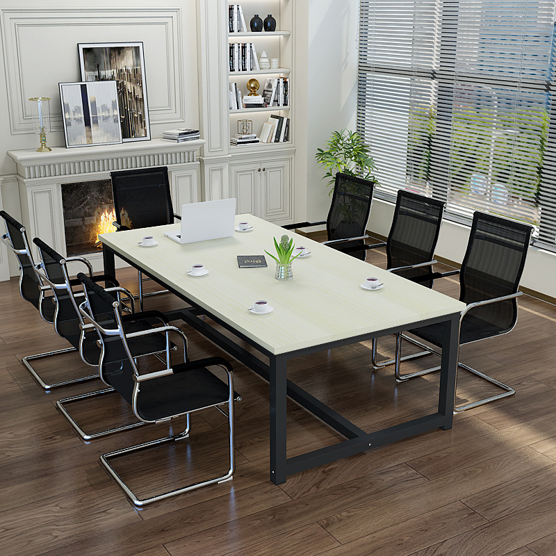 Simple and modern conference table, long table, training and negotiation table and chair combination, conference room, rectangular, simple and reinforced large table Application Scenario
