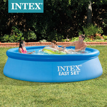INTEX28116 Family thick paddling pool Water Park 10 feet butterfly pool camping inflatable swimming pool