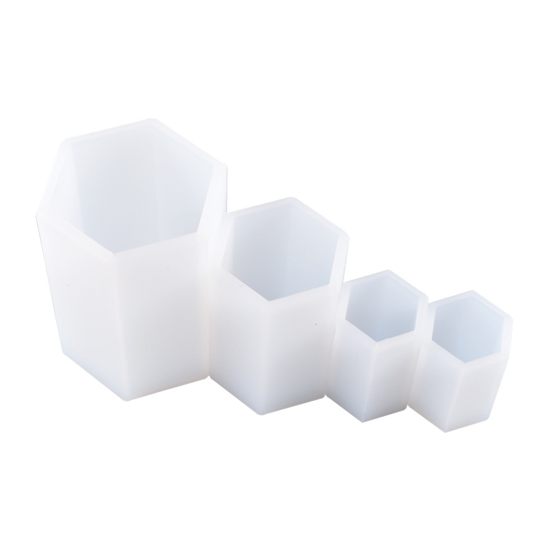 diy crystal resin mold geometric hexagonal prism ornaments, hexagonal hexagonal prism candle silicone mold handicrafts, ornaments, handicrafts Item Picture