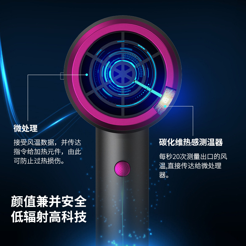 Superior internet-famous hair dryers, household appliances, high-power hammers, blue light hair dryers, gifts, Douyin, one-piece consignment Specification image