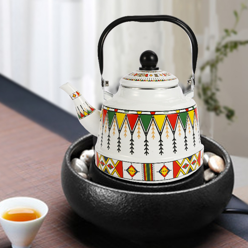 Export European And American Quality Enamel 2.5L Teapot Enamel Kettle Enamel Kettle Aliexpress Specially For Induction Cooker Application Scenario