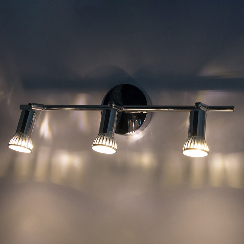 Bar light household living room spotlight led track spotlight Nordic light background wall cloakroom three-head spotlight full figure