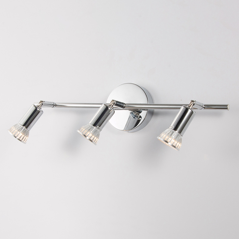 Bar light household living room spotlight led track spotlight Nordic light background wall cloakroom three-head spotlight details Picture