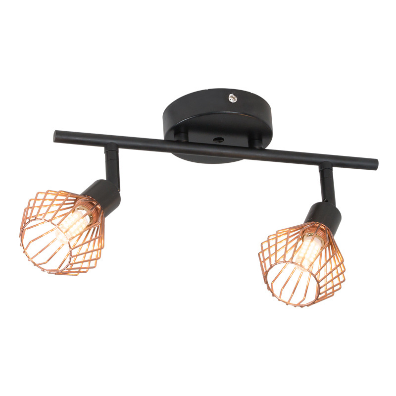 New creative led track light, ironwork hollowed-out, retro commercial, simple and modern bedroom clothing store track spotlights Application Scenario