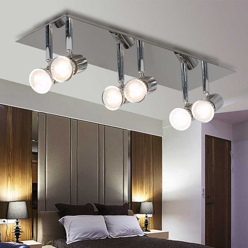 Creative ceiling adjustment spotlights Open mounted embedded 6 head lighting luminaries living room home hotel villa led spotlights Specification drawing