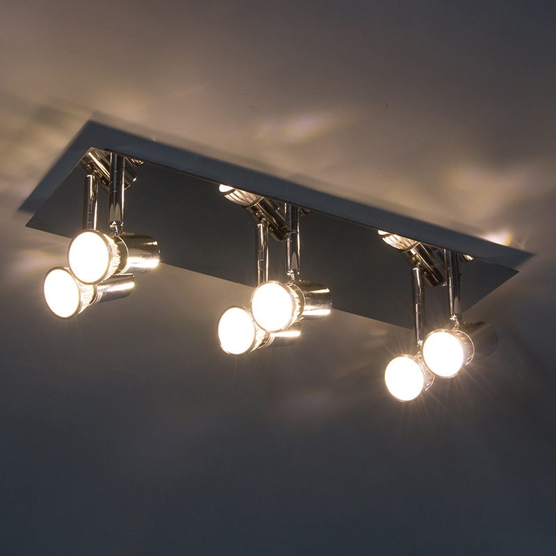 Creative ceiling adjustment spotlights Open mounted embedded 6 head lighting luminaries living room home hotel villa led spotlights full figure