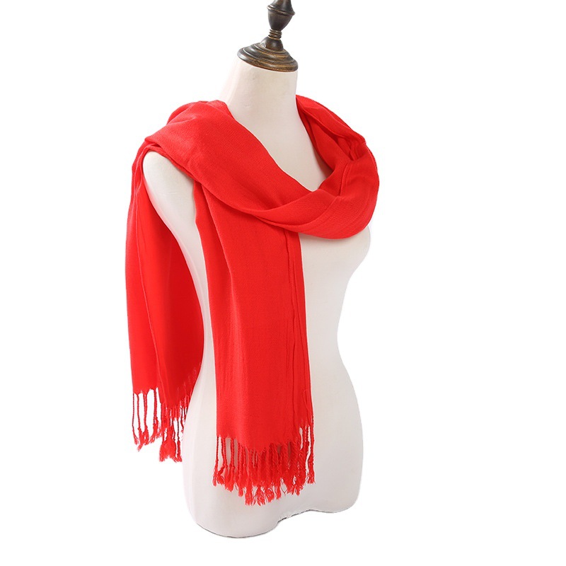 Red Scarf Custom Printing Logo Embroidery Annual Meeting Big Red Scarf Classmates Reunion Chinese Red Cape Printing Application Scenario