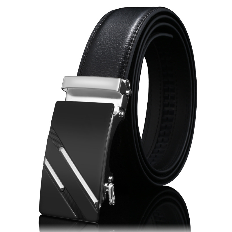 Leather Belt For Men Wholesale Leather Automatic Buckle Head Pure Cowhide Boys High-End Casual Business Pants Belt For Men Item Picture