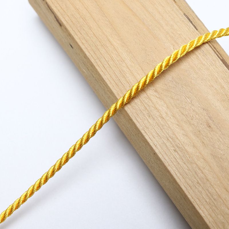 Wanshun band high-density 5mm polyester three-strand tassel drawstring pocket bracelet, 3mm colored binding rope, multi-size rope pic 4