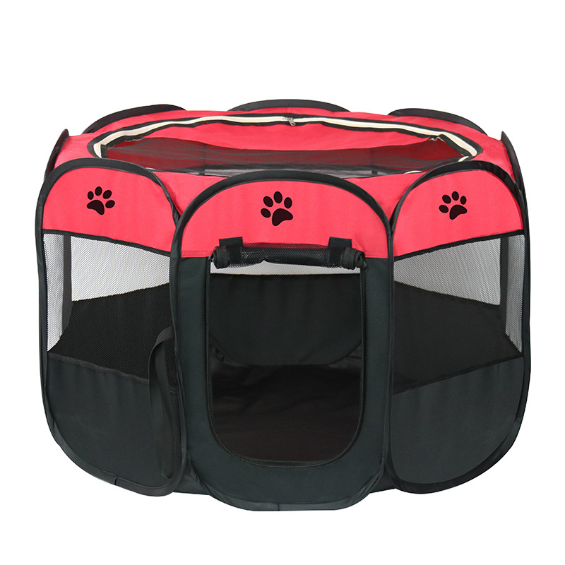 Amazon's new foldable pet cage, claw-printed octagonal pet tent bed, cat delivery room Item Picture