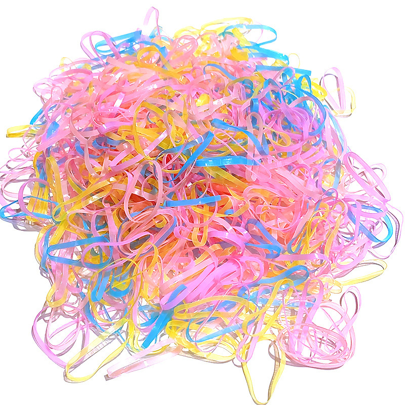Children's hair tie rubber band, strong and unbreakable, won't damage the baby's hair. Disposable small rubber band hair tie, bagged hair rope, hair accessory Item Picture