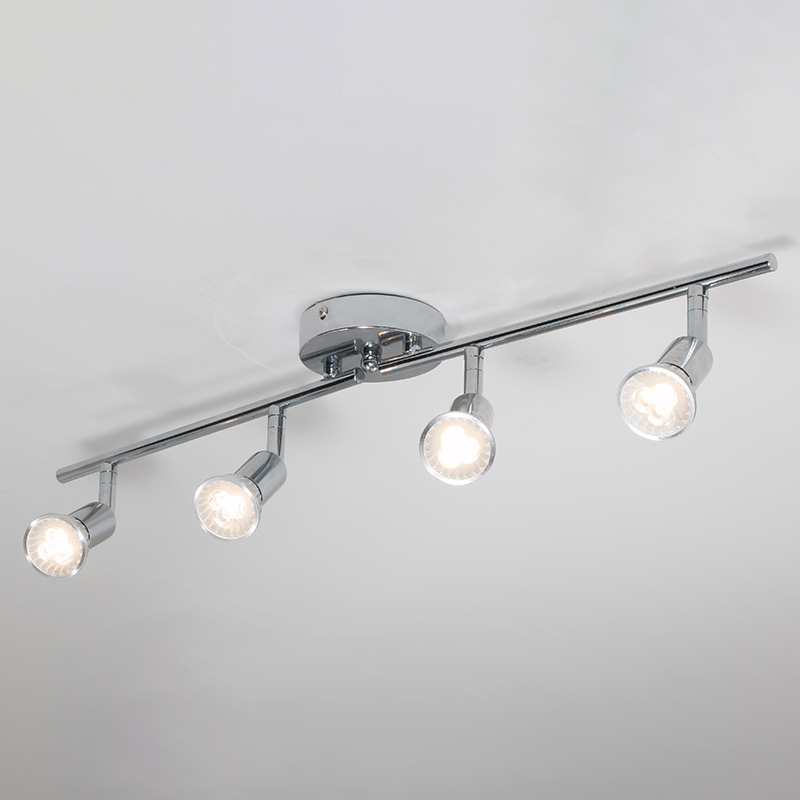 Strip track spotlights led sky lights Nordic home bright lighting living room background wall commercial 4 head spotlights Specification drawing