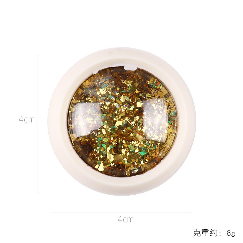 Wholesale of new cross-border nail art products that are popular online. Irregular laser starry sky fragment sequin nail stickers with color-changing and flashing colors Item Picture