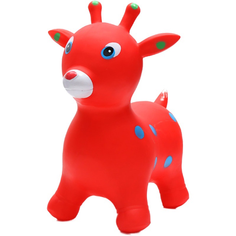New cartoon deer PVC inflatable animal baby mount children's toy, enlarged and thickened, music jumping rubber horse Application Scenario