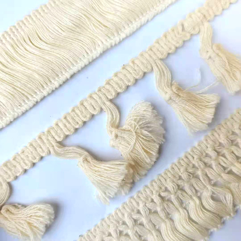 厂家热销纯棉流苏花边 箱包装饰DIY排须织带服装辅料现货批发
