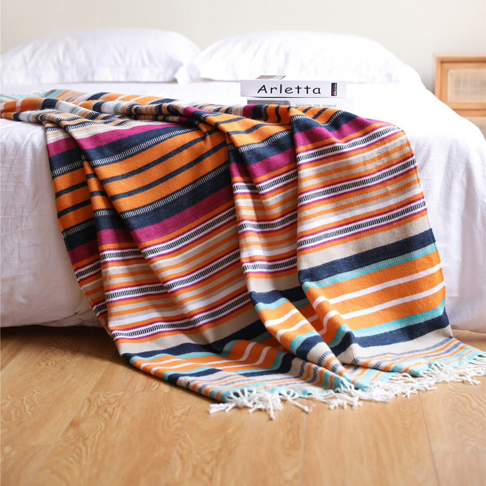 Mexican tablecloths, summer blankets, rainbow woven blankets, bed flags, picnic blankets, tablecloths, TV blankets, outdoor camping blankets details Picture