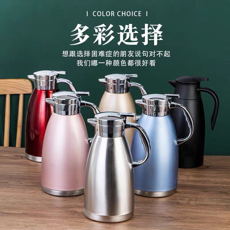 304 stainless steel insulated kettle, teapot, restaurant, tea house, hotel insulated kettle, large-capacity coffee kettle details Picture