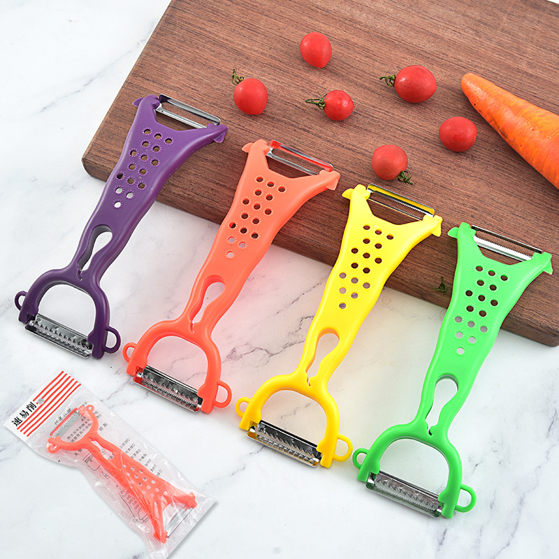 厂家批发 多功能双头刨 水果蔬菜削皮刀削皮器 塑料瓜刨刨丝器