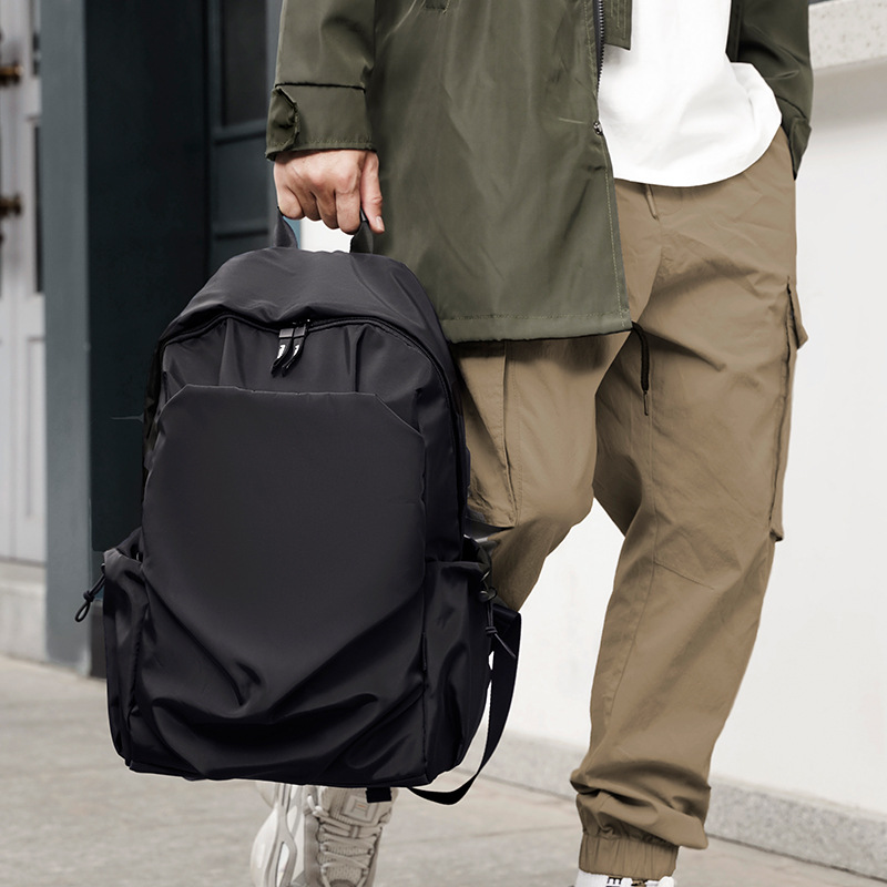 New cross-border backpacks for men, fashionable and trendy computer bags, simple and large-capacity schoolbags, and USB backpacks for foreign trade are designed details Picture