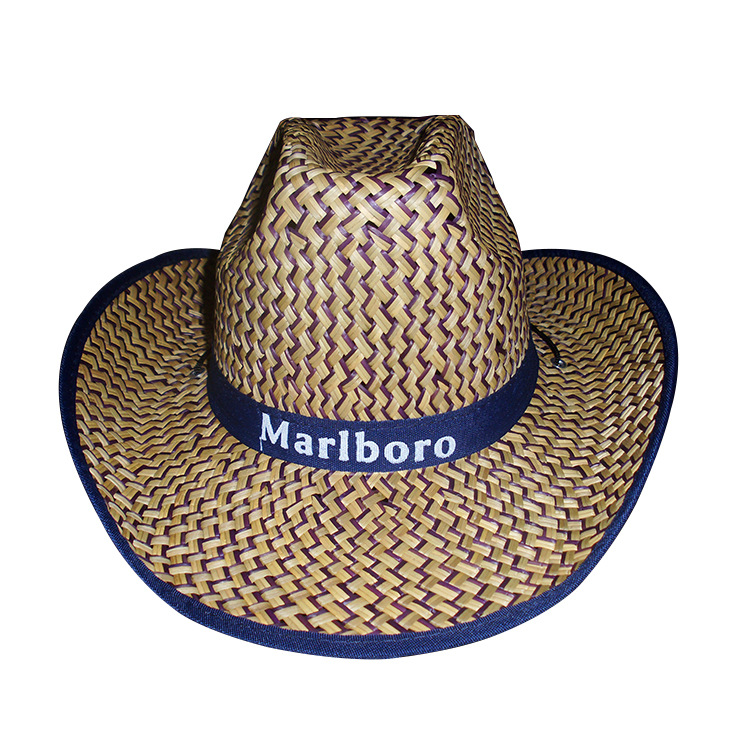 Summer men's and women's hats wholesale hand-woven travel three straw hats outdoor shade hats